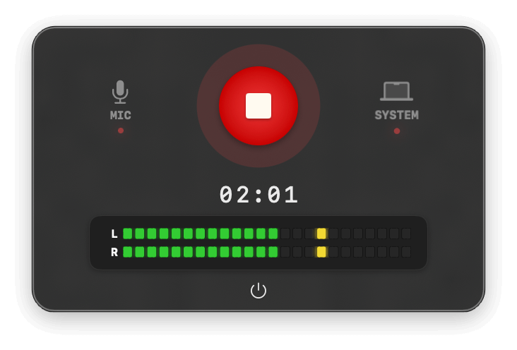 Rekorded recording interface